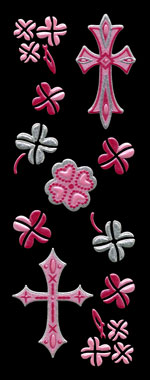 APS01 Cross & clover pink